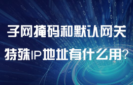 子網(wǎng)掩碼和默認(rèn)網(wǎng)關(guān)這兩個特殊的IP地址有什么用？