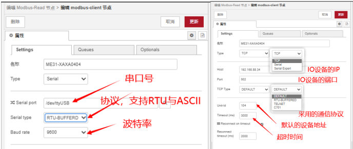 2  Node-RED網關Modbus節(jié)點