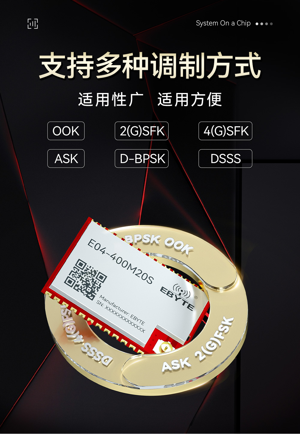 E04-400M20S SoC貼片型 無(wú)線模塊 (5)