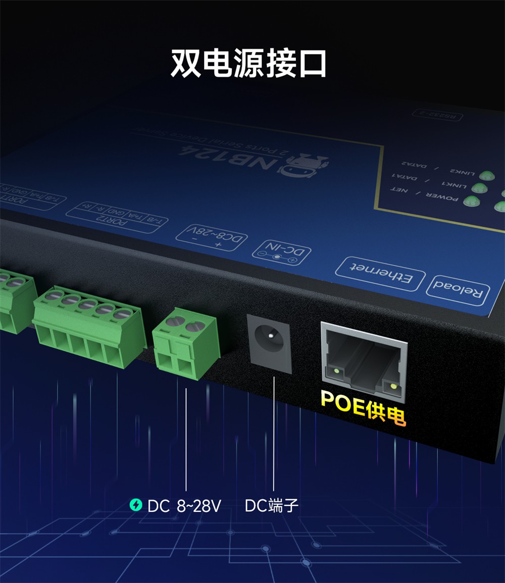 NB124ES-V2_POE受電2路串口服務(wù)器 (15)
